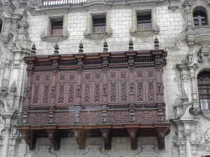 Ornate balcony in Lima